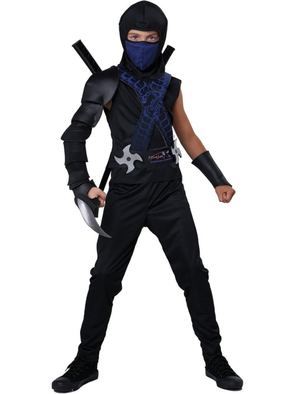 Boys' Ninja Costume - Scorpion Strike, Size L, Perfect for Halloween & Dress-Up